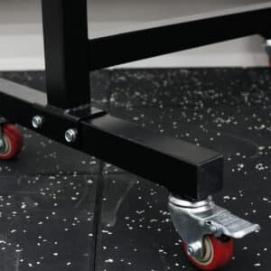 Mueble con ruedas para hasta 120 pesas de ejercicio